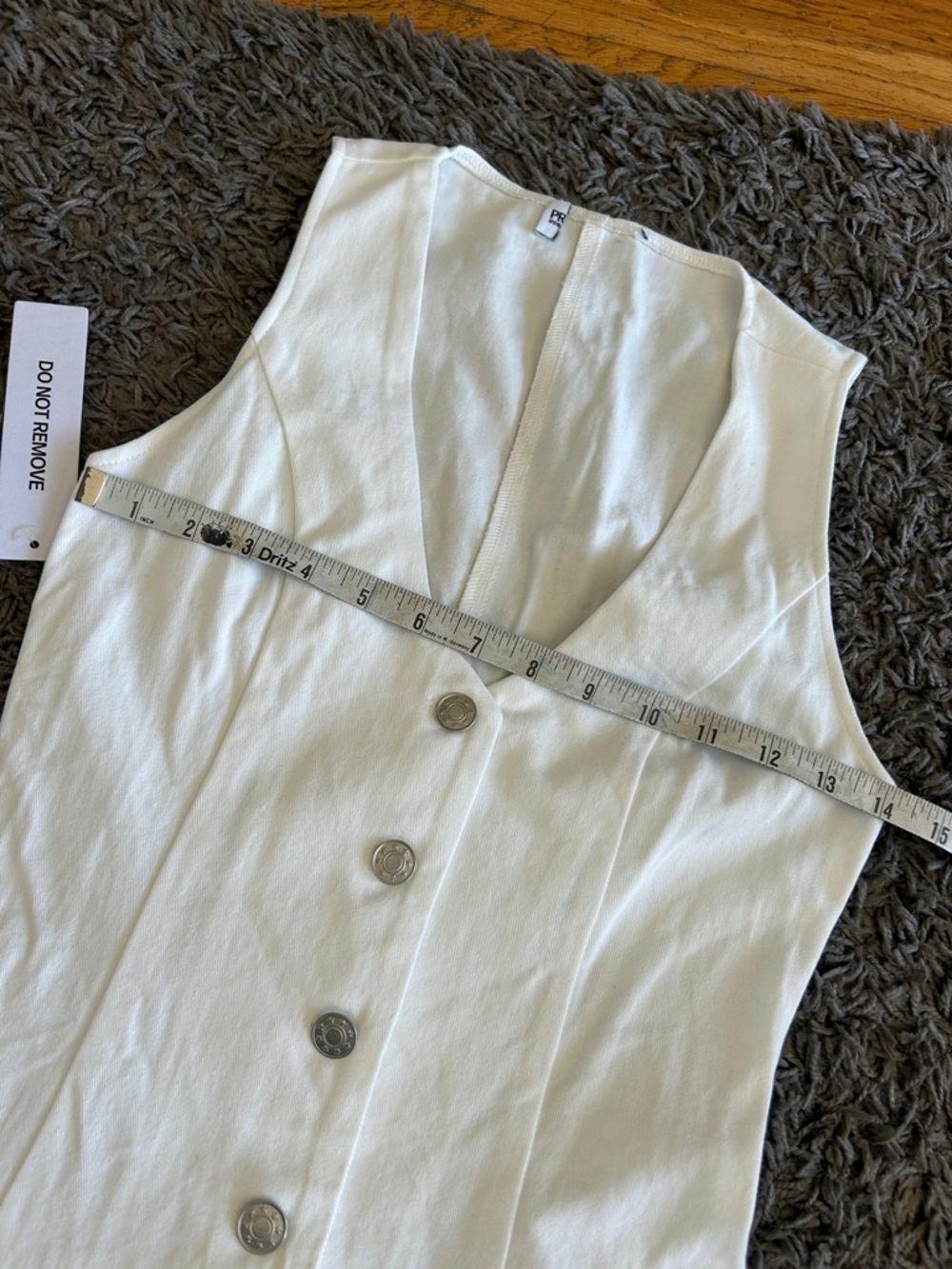 NWOT Princess Polly Damico Romper White Button-Front Size 0 - Picture 7 of 16